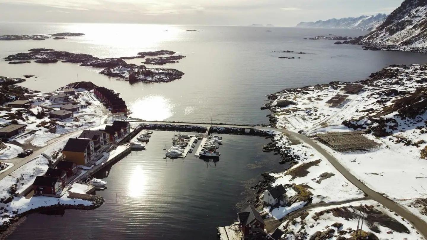 Spektakulaer Rorbu I Autentiske Omgivelser Ballstad Exteriér fotografie